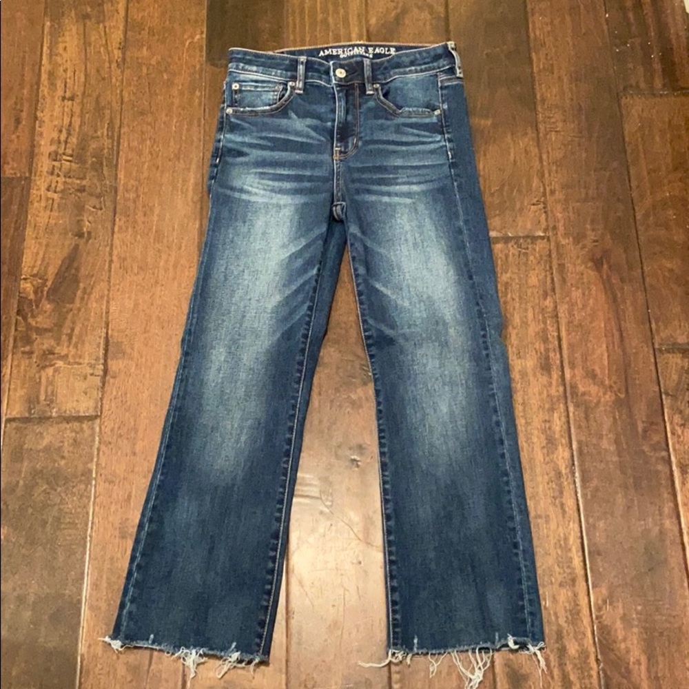American Eagle High Rise Crop Flare Jean